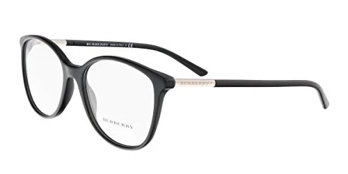 BURBERRY BE2172 3001 Black Womens Semi Cat Eye Eyeglasses Frames 52-16-140 B:38