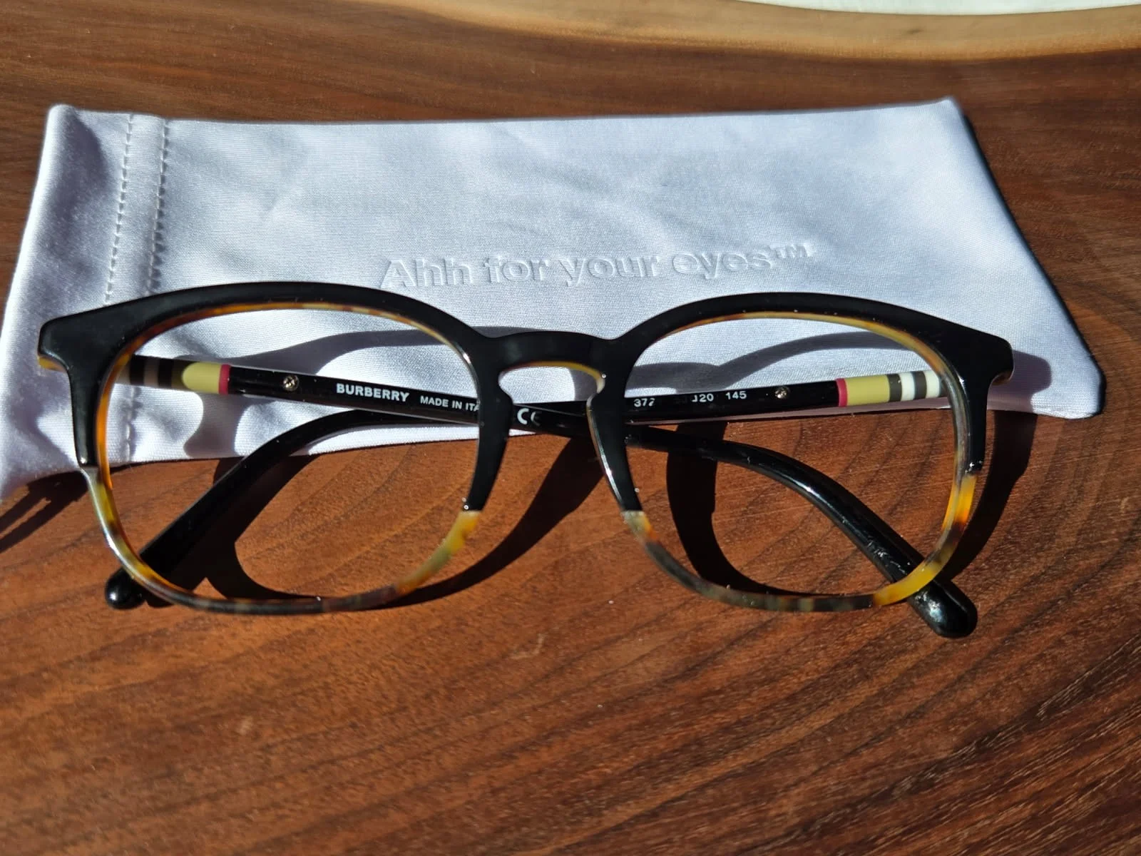 Burberry BE2205 3001 Black Full-Rim Cat-Eye Women 3