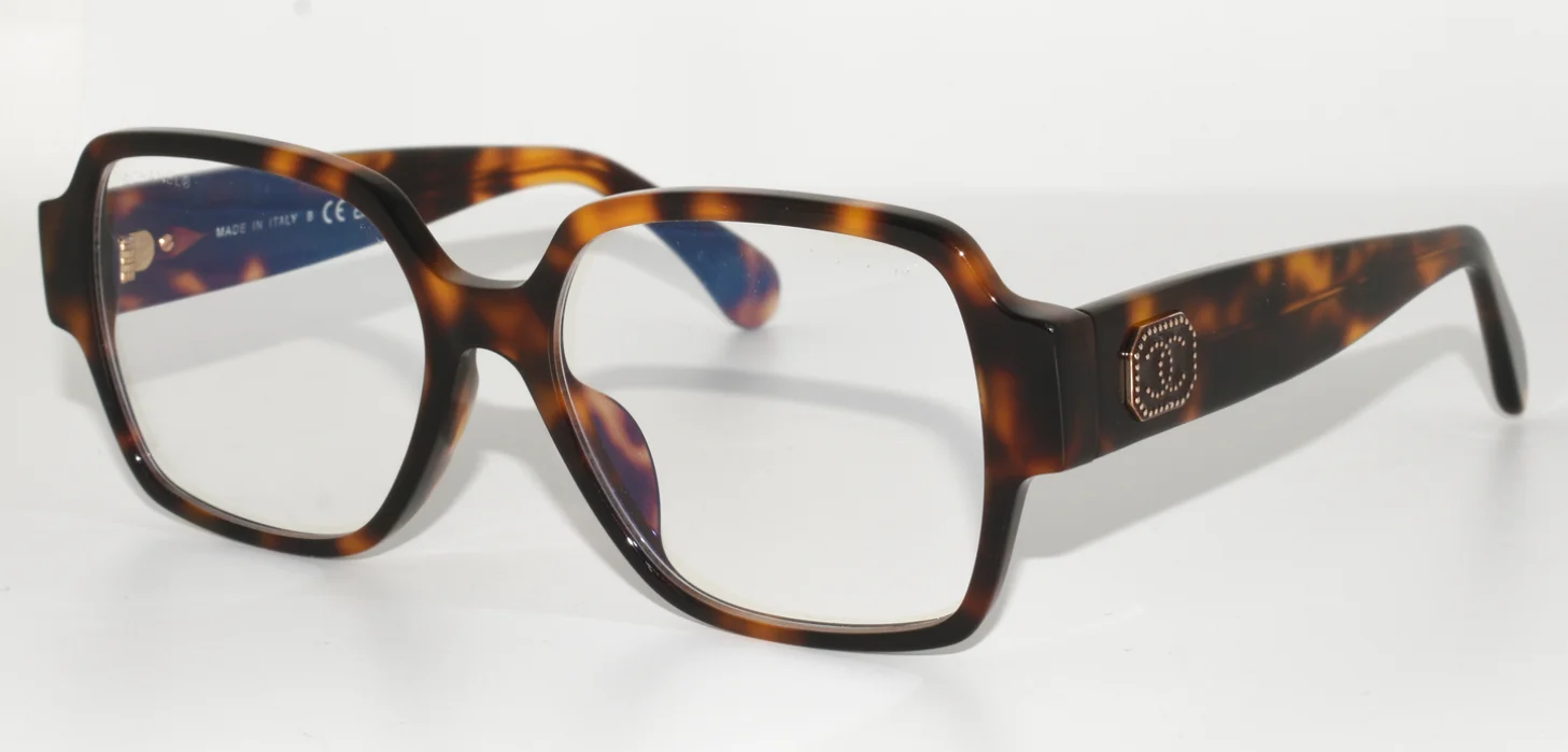 NEW EYEGLASSES CHANEL CH3438 c.714 TORTOISE SHELL SQUARE 54-17-140 WOMEN